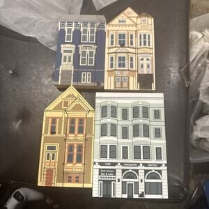 Lot of 4 The Cat's Meow Villages 1988 Painted Ladies Series Lady Elizabeth